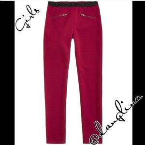 Girls zipper leggings